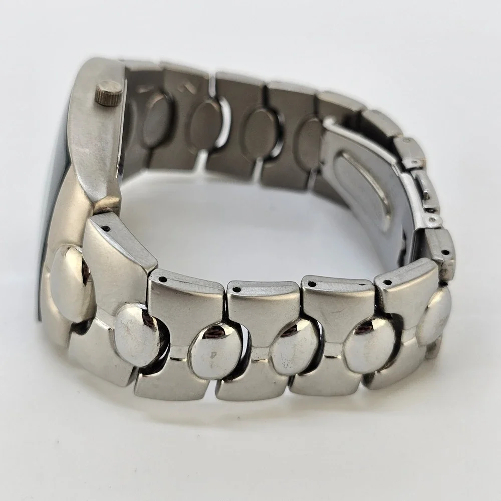 US Army Men's Analog Watch 35MM Gold Dial Gray Bracelet Band 6